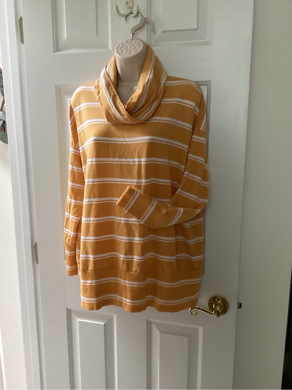 Garnet Hill cowl- neck tunic Cottagecore Cabincore Lagenlook size S